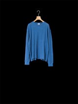 【URU】Cotton Waffle Thermal Crew(Blue/ ブルー)