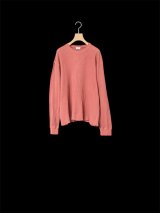 【URU】Cotton Waffle Thermal Crew(Orange/ オレンジ)