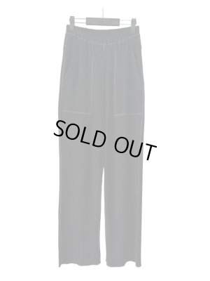 画像1: 【mustang alley×URU】Cotton Waffle Thermal Pants(別注BK/別注ブラック)