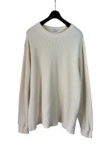 【URU】Cotton Waffle Thermal Crew(別注Natural/別注ナチュラル)