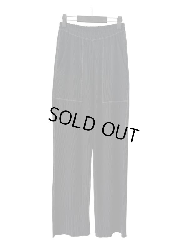 画像1: 【mustang alley×URU】Cotton Waffle Thermal Pants(別注BK/別注ブラック)