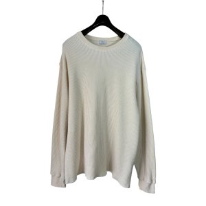 画像: 【URU】Cotton Waffle Thermal Crew(別注Natural/別注ナチュラル)