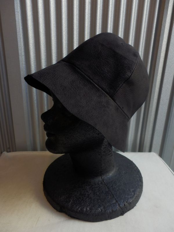 画像: 【HATAE】別注Leather Metro Hat‐ブラック
