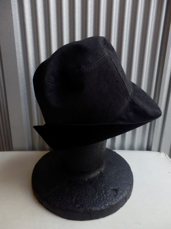 画像: 【HATAE】別注Leather Bucket Hat‐ブラック