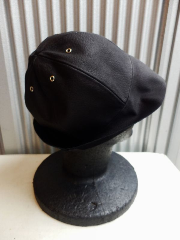 画像: 【HATAE】別注Leather Metro Hat(ハトメ有り)‐ブラック