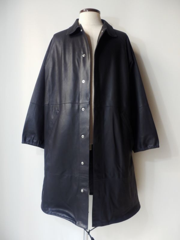 画像: 【AUGUSTE】Leather Long Coat‐ブラック