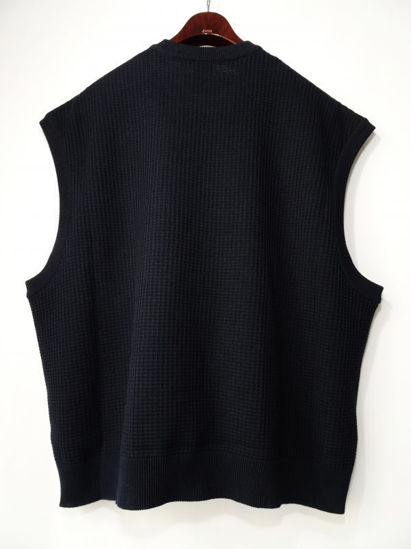 画像: 【mustang alley】×【URU】Over Knit Vest-別注ブラック