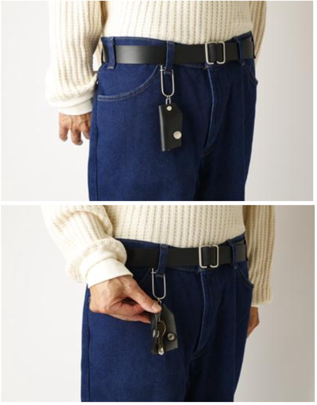 画像4: 【NL】Total1.5/Brown&Orange&BK(Vegetable Tannin Cow Leather/Key Holder)